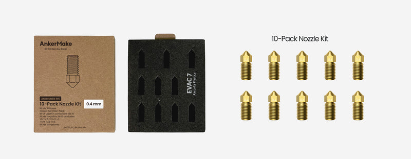 AnkerMake M5 / M5C Brass Nozzle kit 0,4mm - 10 pcs