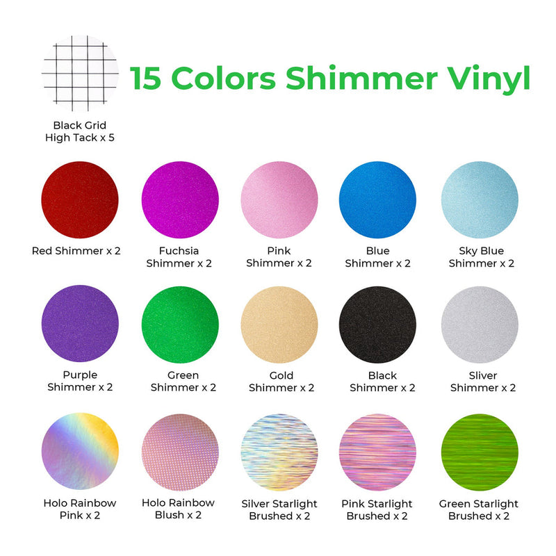 xTool Shimmer Self-adhesive Vinyl - 30-pack