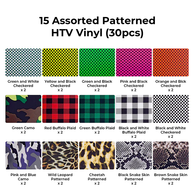xTool Patterned Heat Transfer Vinyl - 30-pack