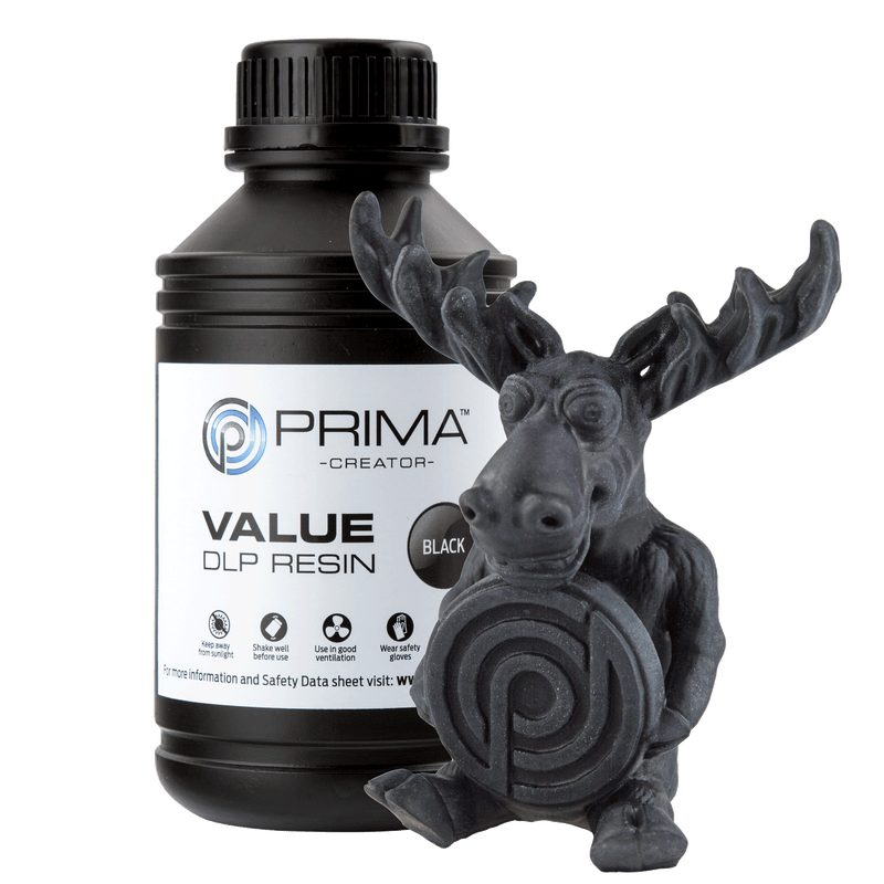 PrimaCreator Value UV / DLP Resin - 500 ml - Black