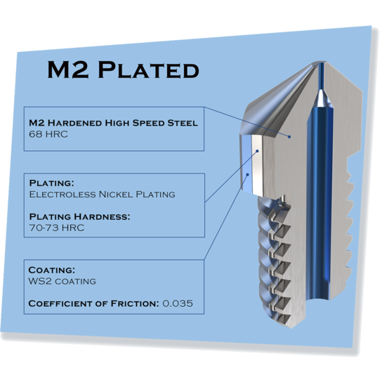 Micro Swiss M2 Hardened High Speed Steel Nozzle - MK8 - 0.60mm