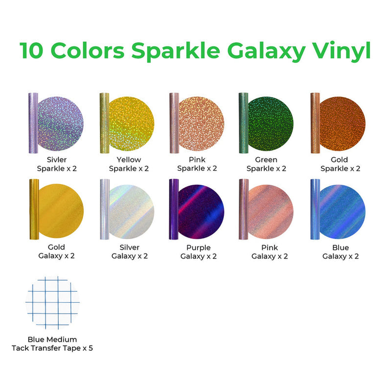 xTool Sparkle Galaxy Self-adhesive Vinyl - 20-pack