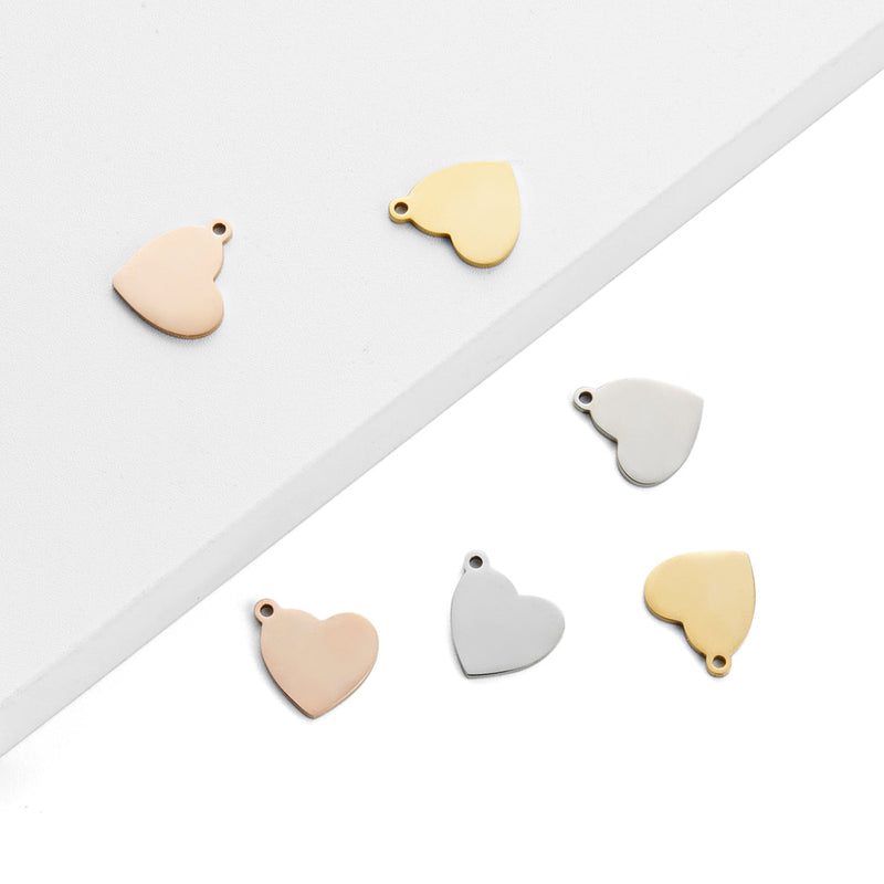xTool Heart-Shaped Pendant - Gold, Silver, & Rose Gold - 30pcs