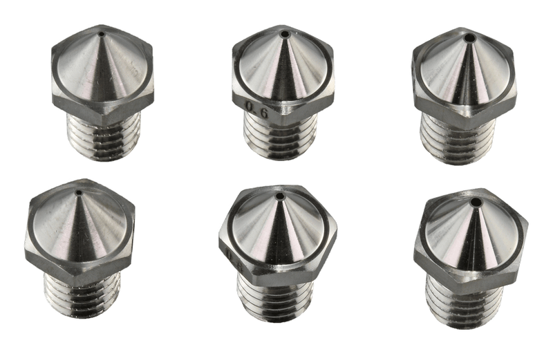 Flashforge Creator 3 Pro / Creator 4 Steel Nozzle Set - 0.4/0.6/0.8 mm - 6-pack