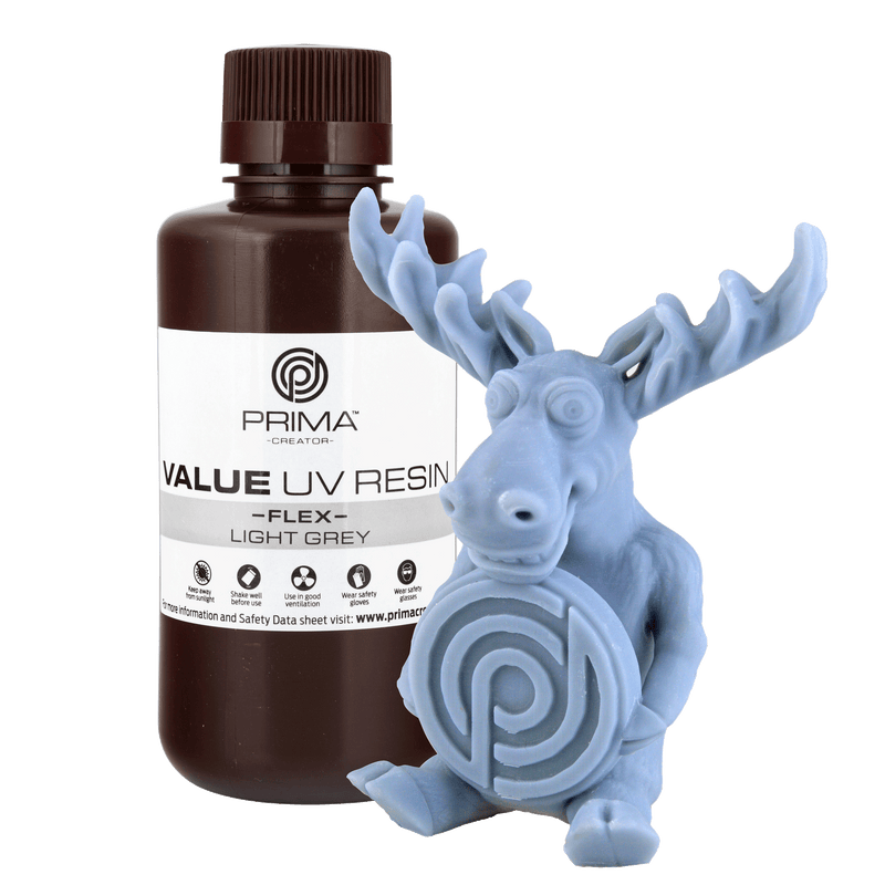 PrimaCreator Value Flex UV Resin - 500 ml - Light Grey