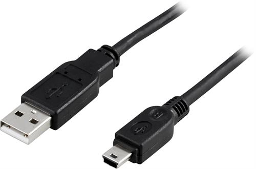 Deltaco USB Cable - 1 m - A-mini B