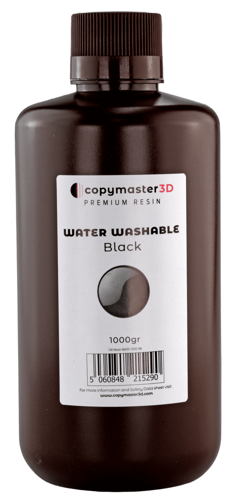 Copymaster3D Water Washable UV Resin - 1000 ml - Black