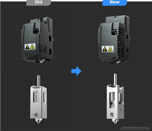 Flashforge Creator3 Heat Block with Heating Cartridge - Updated version