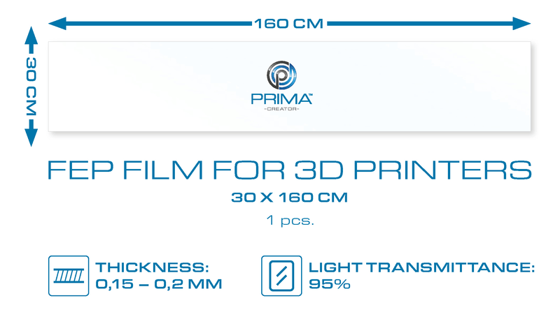 PrimaCreator FEP Film Roll for 3D Printers - 30 x 160 cm