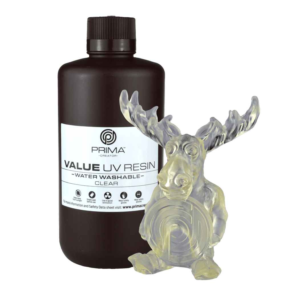 PrimaCreator Value Water Washable UV Resin - 500 ml - Clear | 3D Prima -  3D-Printers and filaments